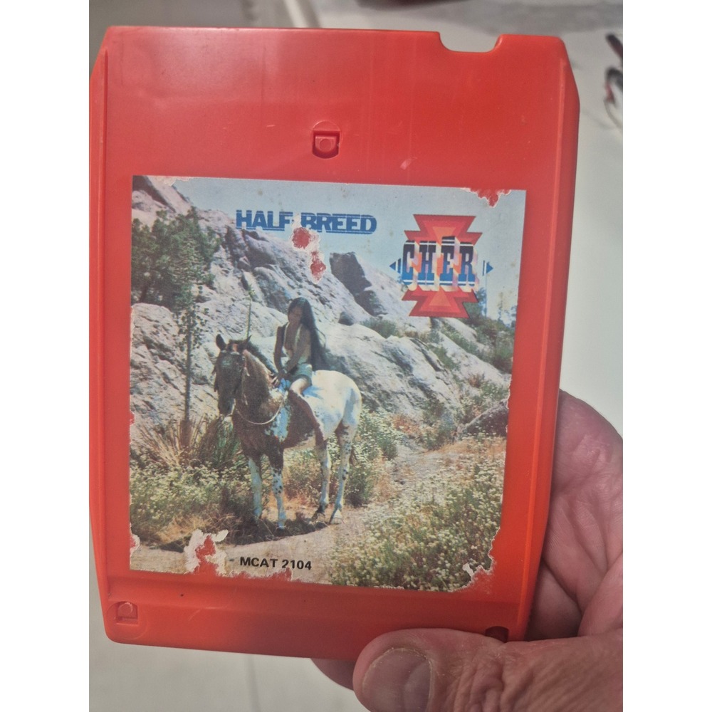 Cher Half-Breed 8-Track Tape Red Cartridge MCA Records 1973 MCAT 2104 Vintage